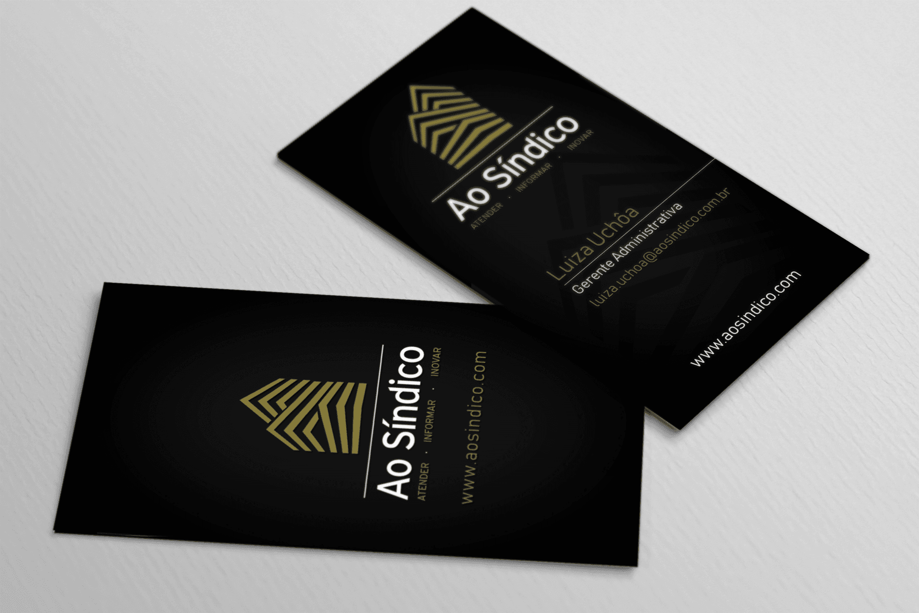 Mockup do cartão de visita, frente e verso