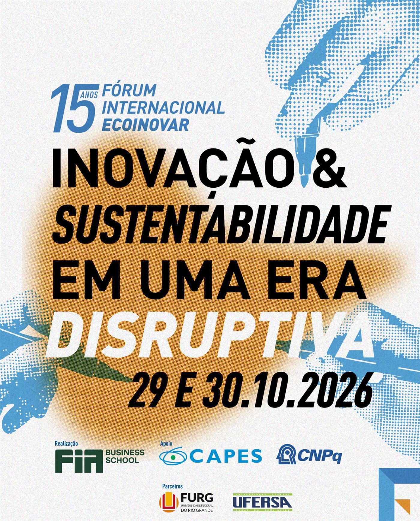 Arte fornecida pela Ello Eventos, usada no primeiro disparo do Fórum Ecoinovar